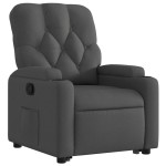 vidaXL Fotoliu rabatabil cu ridicare pe verticală, gri închis, textil