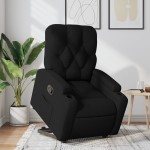 vidaXL Fotoliu rabatabil cu ridicare pe verticală, negru, textil