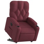 vidaXL Fotoliu rabatabil cu ridicare, roșu vin, material textil