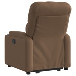 vidaXL Fotoliu rabatabil cu ridicare pe verticală, maro, textil