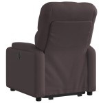 vidaXL Fotoliu rabatabil cu ridicare pe verticală, maro închis, textil