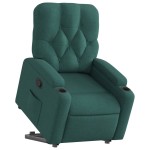 vidaXL Fotoliu rabatabil ridicare pe verticală, verde închis, textil vidaXL Fotoliu rabatabil ridicare pe verticală, verde închis, textil