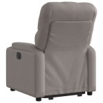 vidaXL Fotoliu rabatabil cu ridicare pe verticală, gri taupe, textil vidaXL Fotoliu rabatabil cu ridicare pe verticală, gri taupe, textil