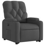 vidaXL Fotoliu electric rabatabil cu ridicare, gri închis, textil