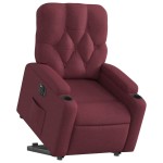 vidaXL Fotoliu electric rabatabil cu ridicare, roșu vin, textil