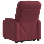 vidaXL Fotoliu electric rabatabil cu ridicare, roșu vin, textil