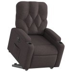 vidaXL Fotoliu electric rabatabil cu ridicare, maro închis, textil