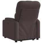 vidaXL Fotoliu electric rabatabil cu ridicare, maro închis, textil
