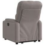 vidaXL Fotoliu electric rabatabil cu ridicare, gri taupe, textil