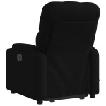 vidaXL Fotoliu electric de masaj rabatabil cu ridicare, negru, textil
