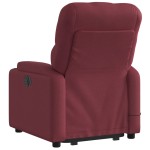 vidaXL Fotoliu de masaj electric rabatabil cu ridicare roșu vin textil