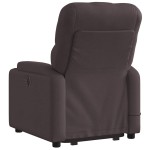 vidaXL Fotoliu electric masaj rabatabil cu ridicare maro închis textil vidaXL Fotoliu electric masaj rabatabil cu ridicare maro închis textil