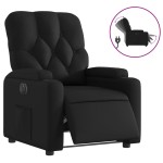 vidaXL Fotoliu rabatabil electric, negru, piele ecologică
