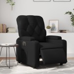 vidaXL Fotoliu rabatabil electric, negru, piele ecologică