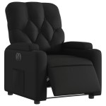 vidaXL Fotoliu rabatabil electric, negru, piele ecologică