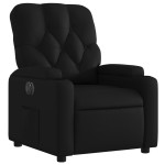 vidaXL Fotoliu rabatabil electric, negru, piele ecologică