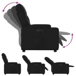 vidaXL Fotoliu rabatabil electric, negru, piele ecologică