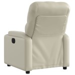 vidaXL Fotoliu rabatabil electric, crem, piele ecologică