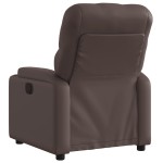 vidaXL Fotoliu rabatabil electric, maro, piele ecologică
