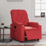 vidaXL Fotoliu rabatabil electric, roșu, piele ecologică vidaXL Fotoliu rabatabil electric, roșu, piele ecologică