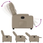 vidaXL Fotoliu rabatabil electric, cappuccino, piele ecologică