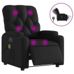 vidaXL Fotoliu electric de masaj rabatabil, negru, piele ecologică vidaXL Fotoliu electric de masaj rabatabil, negru, piele ecologică