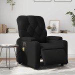 vidaXL Fotoliu electric de masaj rabatabil, negru, piele ecologică vidaXL Fotoliu electric de masaj rabatabil, negru, piele ecologică