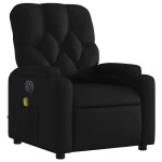 vidaXL Fotoliu electric de masaj rabatabil, negru, piele ecologică vidaXL Fotoliu electric de masaj rabatabil, negru, piele ecologică