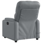 vidaXL Fotoliu de masaj electric rabatabil, gri, piele ecologică