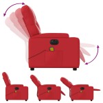 vidaXL Fotoliu electric de masaj rabatabil, roșu, piele ecologică vidaXL Fotoliu electric de masaj rabatabil, roșu, piele ecologică