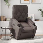 vidaXL Fotoliu rabatabil electric cu ridicare, maro, piele ecologică