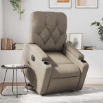 vidaXL Fotoliu rabatabil electric cu ridicare, cappuccino