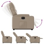 vidaXL Fotoliu rabatabil electric cu ridicare, cappuccino