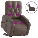 vidaXL Fotoliu electric masaj rabatabil cu ridicare, maro