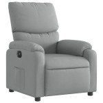 vidaXL Fotoliu rabatabil electric, gri deschis, textil