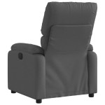 vidaXL Fotoliu rabatabil electric, gri închis, material textil