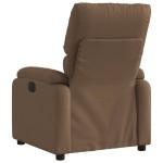 vidaXL Fotoliu rabatabil electric, maro, material textil