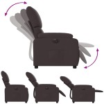 vidaXL Fotoliu rabatabil electric, maro închis, material textil