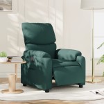 vidaXL Fotoliu rabatabil electric, verde închis, material textil vidaXL Fotoliu rabatabil electric, verde închis, material textil