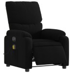 vidaXL Fotoliu electric de masaj rabatabil, negru, textil vidaXL Fotoliu electric de masaj rabatabil, negru, textil