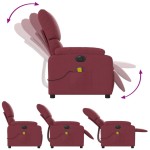 vidaXL Fotoliu electric de masaj rabatabil, roșu vin, textil vidaXL Fotoliu electric de masaj rabatabil, roșu vin, textil