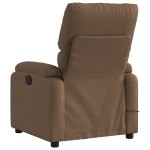 vidaXL Fotoliu electric de masaj rabatabil, maro, textil