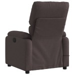 vidaXL Fotoliu electric de masaj rabatabil, maro închis, textil