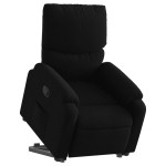 vidaXL Fotoliu rabatabil cu ridicare pe verticală, negru, textil