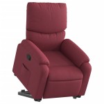 vidaXL Fotoliu rabatabil cu ridicare, roșu vin, material textil