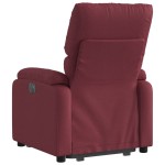 vidaXL Fotoliu rabatabil cu ridicare, roșu vin, material textil