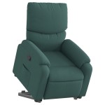 vidaXL Fotoliu rabatabil ridicare pe verticală, verde închis, textil vidaXL Fotoliu rabatabil ridicare pe verticală, verde închis, textil