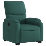 vidaXL Fotoliu rabatabil ridicare pe verticală, verde închis, textil vidaXL Fotoliu rabatabil ridicare pe verticală, verde închis, textil