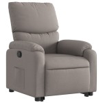 vidaXL Fotoliu rabatabil cu ridicare pe verticală, gri taupe, textil vidaXL Fotoliu rabatabil cu ridicare pe verticală, gri taupe, textil