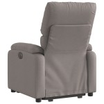 vidaXL Fotoliu rabatabil cu ridicare pe verticală, gri taupe, textil vidaXL Fotoliu rabatabil cu ridicare pe verticală, gri taupe, textil